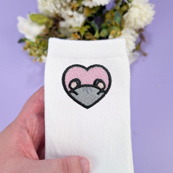 Chaussettes brodées personnalisables - HAMSTER - Taille unique (39/41) 🐹🍎