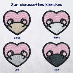 Chaussettes brodées personnalisables - HAMSTER - Taille unique (39/41) 🐹🍎