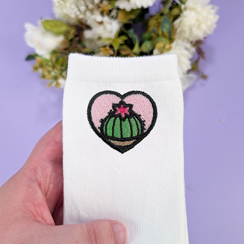 Chaussettes brodées personnalisables - PLANT - Taille unique (39/41) 🪴☀️