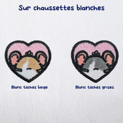 Chaussettes brodées personnalisables - RAT - Taille unique (39/41) 🐭🧀