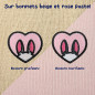 Bonnet à revers brodé personnalisable – BUNNY 🐰🥕 Bonnet à revers brodé personnalisable – BUNNY 🐰🥕