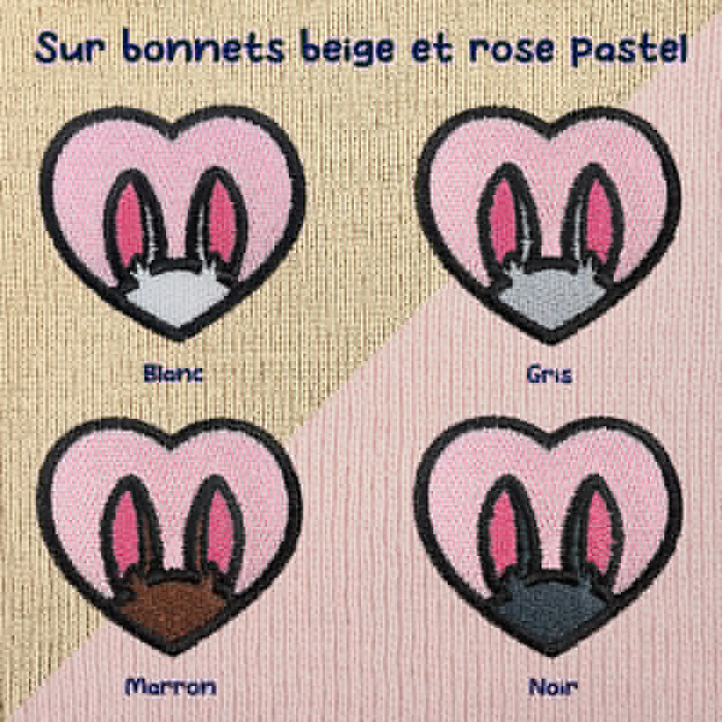 Bonnet à revers brodé personnalisable – BUNNY 🐰🥕 Bonnet à revers brodé personnalisable – BUNNY 🐰🥕