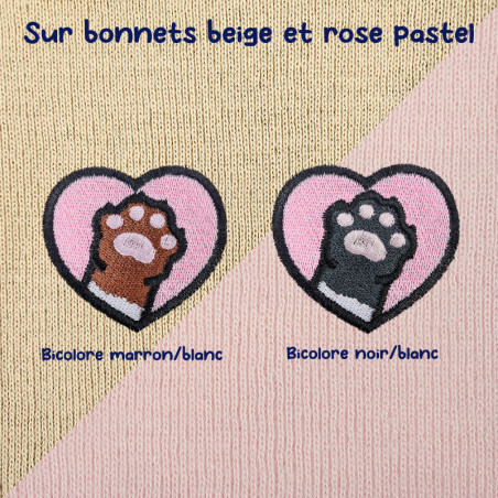 Bonnet à revers brodé personnalisable – CAT 🐱🧶