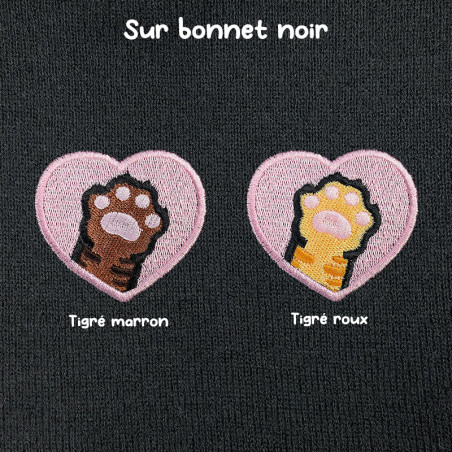 Bonnet à revers brodé personnalisable – CAT 🐱🧶