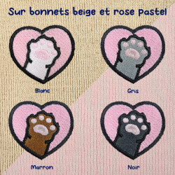 Bonnet à revers brodé personnalisable – CAT 🐱🧶