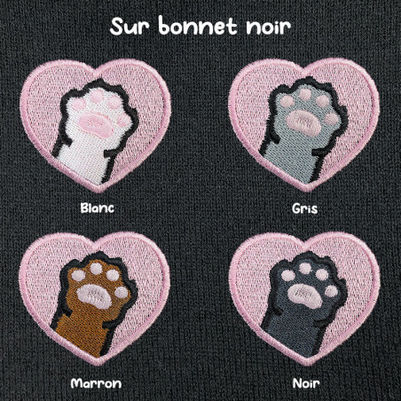 Bonnet à revers brodé personnalisable – CAT 🐱🧶