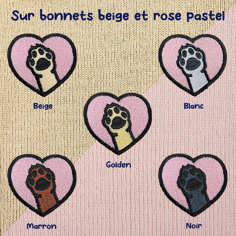 Bonnet à revers brodé personnalisable – DOG 🐶🦴