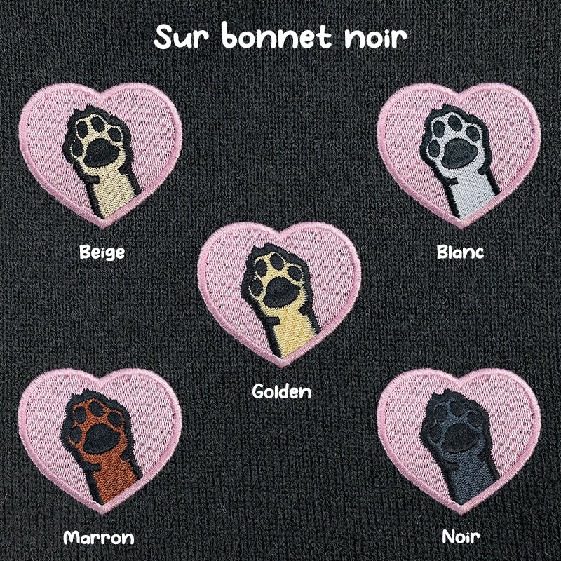 Bonnet à revers brodé personnalisable – DOG 🐶🦴