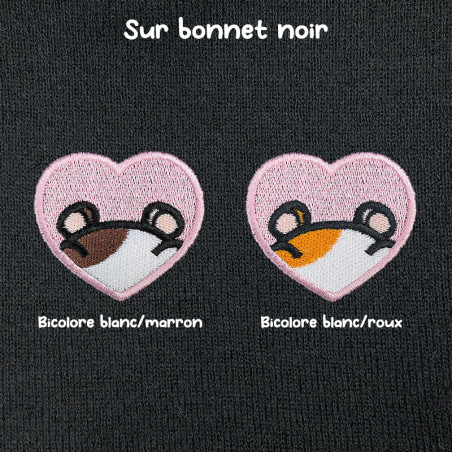Bonnet à revers brodé personnalisable – HAMSTER 🐹🍎