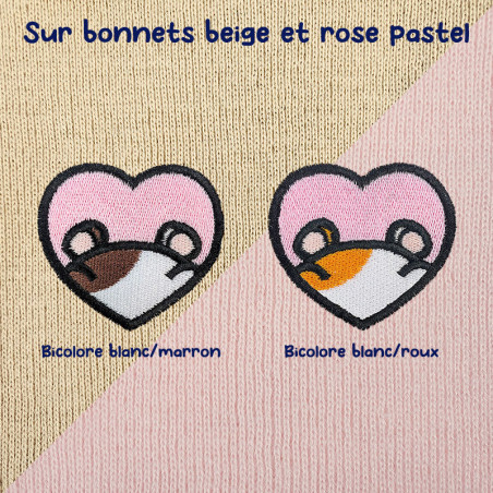 Bonnet à revers brodé personnalisable – HAMSTER 🐹🍎