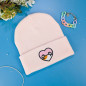 Bonnet à revers brodé personnalisable – HAMSTER 🐹🍎 Bonnet à revers brodé personnalisable – HAMSTER 🐹🍎