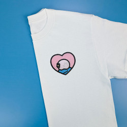 T-shirt brodé oversize personnalisable - BIRD - unisexe 🐦💗