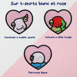 T-shirt brodé oversize personnalisable - BIRD - unisexe 🐦💗
