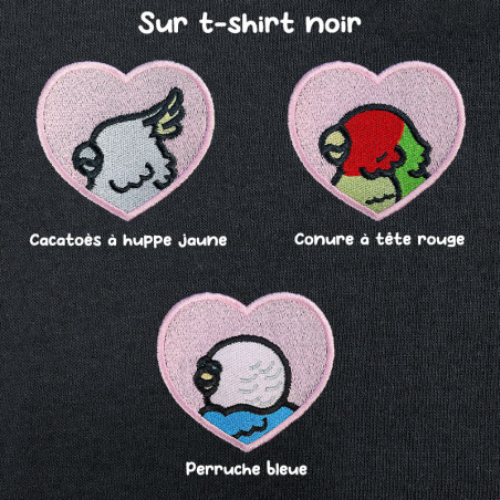 T-shirt brodé oversize personnalisable - BIRD - unisexe 🐦💗