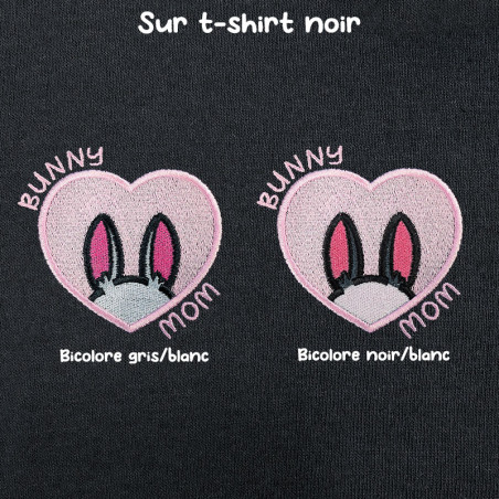 T-shirt brodé oversize personnalisable - BUNNY MOM - unisexe 🐰🥕
