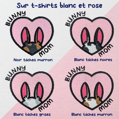 T-shirt brodé oversize personnalisable - BUNNY MOM - unisexe 🐰🥕