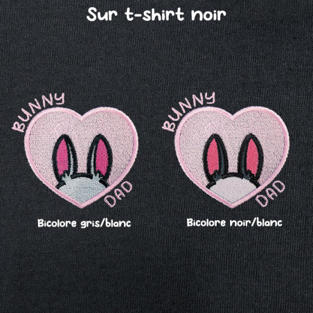 T-shirt brodé oversize personnalisable - BUNNY DAD - unisexe 🐰🥕