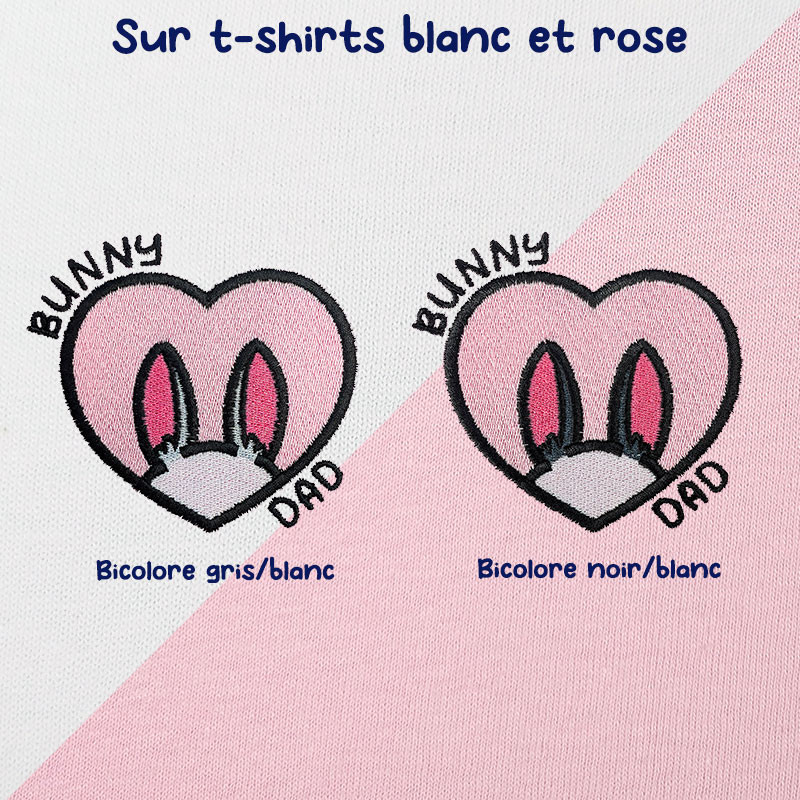 T-shirt brodé oversize personnalisable - BUNNY DAD - unisexe 🐰🥕