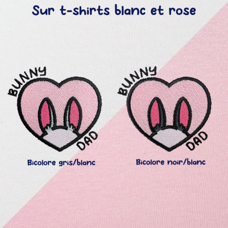 T-shirt brodé oversize personnalisable - BUNNY DAD - unisexe 🐰🥕