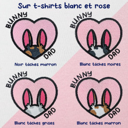 T-shirt brodé oversize personnalisable - BUNNY DAD - unisexe 🐰🥕