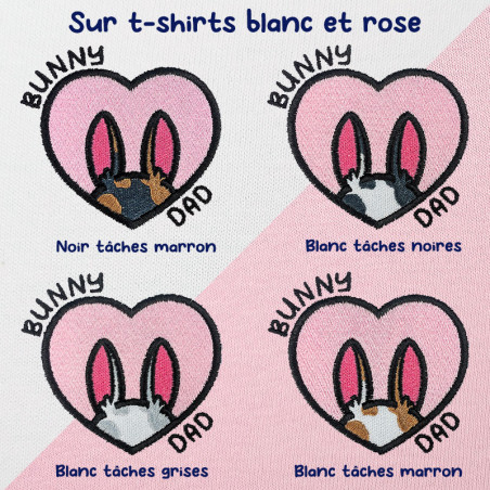 T-shirt brodé oversize personnalisable - BUNNY DAD - unisexe 🐰🥕