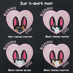 T-shirt brodé oversize personnalisable - BUNNY DAD - unisexe 🐰🥕
