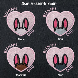 T-shirt brodé oversize personnalisable - BUNNY DAD - unisexe 🐰🥕
