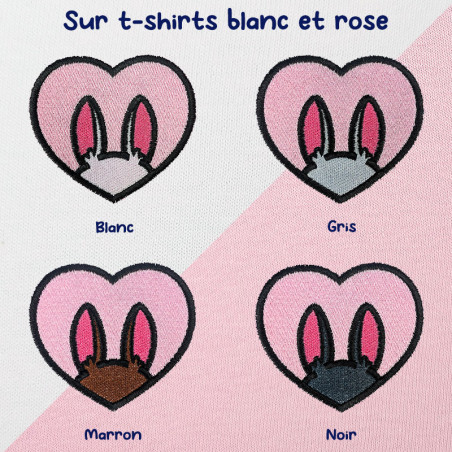 T-shirt brodé oversize personnalisable - BUNNY - unisexe 🐰🥕