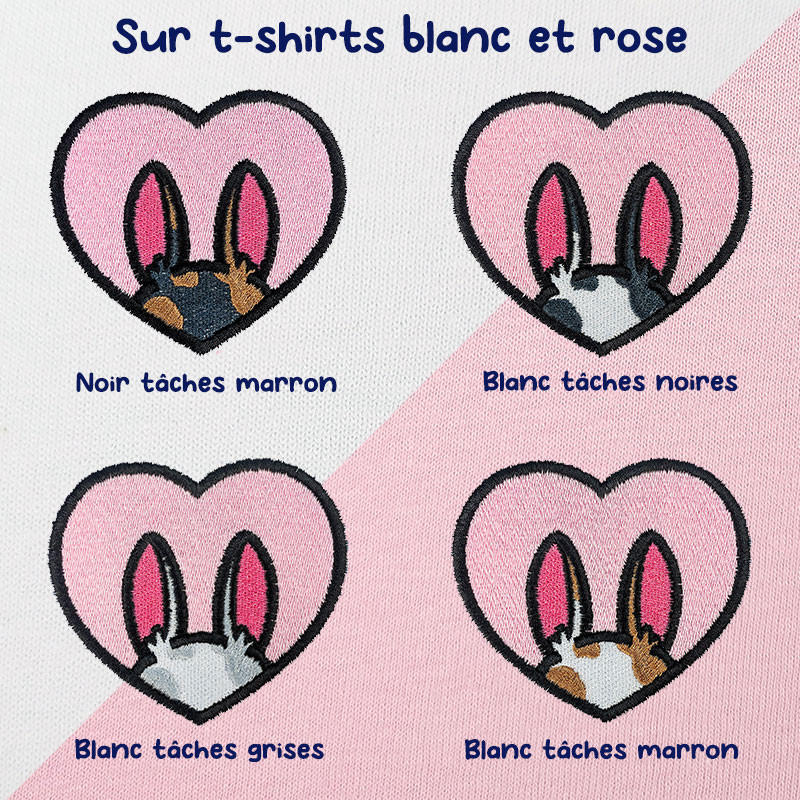T-shirt brodé oversize personnalisable - BUNNY - unisexe 🐰🥕