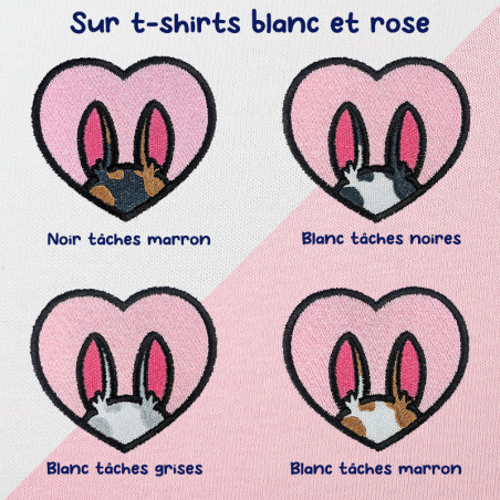 T-shirt brodé oversize personnalisable - BUNNY - unisexe 🐰🥕