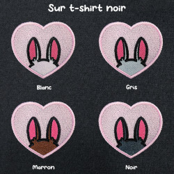 T-shirt brodé oversize personnalisable - BUNNY - unisexe 🐰🥕