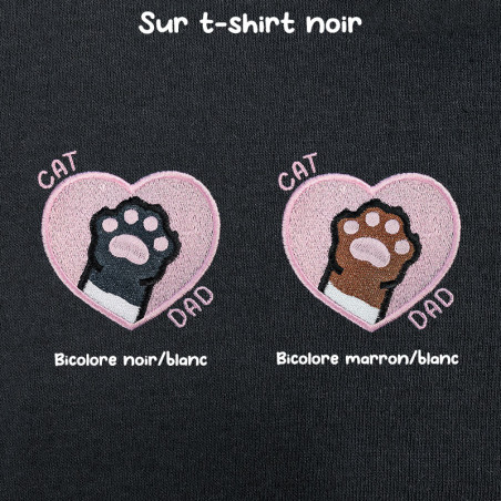 T-shirt brodé oversize personnalisable - CAT DAD - unisexe 🐱🧶