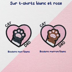 T-shirt brodé oversize personnalisable - CAT DAD - unisexe 🐱🧶