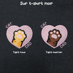 T-shirt brodé oversize personnalisable - CAT DAD - unisexe 🐱🧶