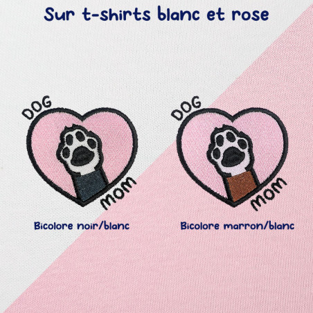 T-shirt brodé oversize personnalisable - DOG MOM - unisexe 🐶🦴