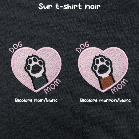 T-shirt brodé oversize personnalisable - DOG MOM - unisexe 🐶🦴