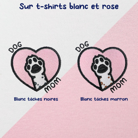 T-shirt brodé oversize personnalisable - DOG MOM - unisexe 🐶🦴
