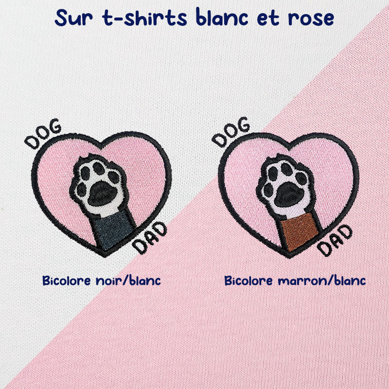 T-shirt brodé oversize personnalisable - DOG DAD - unisexe 🐶🦴