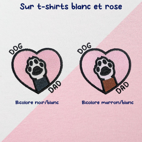 T-shirt brodé oversize personnalisable - DOG DAD - unisexe 🐶🦴