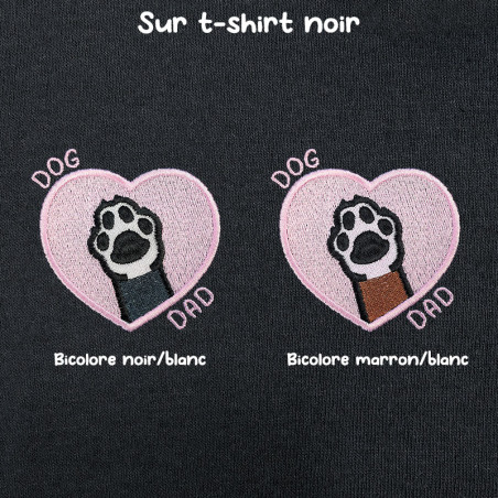 T-shirt brodé oversize personnalisable - DOG DAD - unisexe 🐶🦴