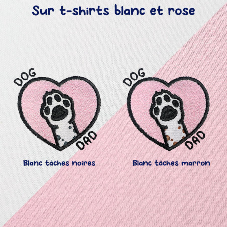 T-shirt brodé oversize personnalisable - DOG DAD - unisexe 🐶🦴