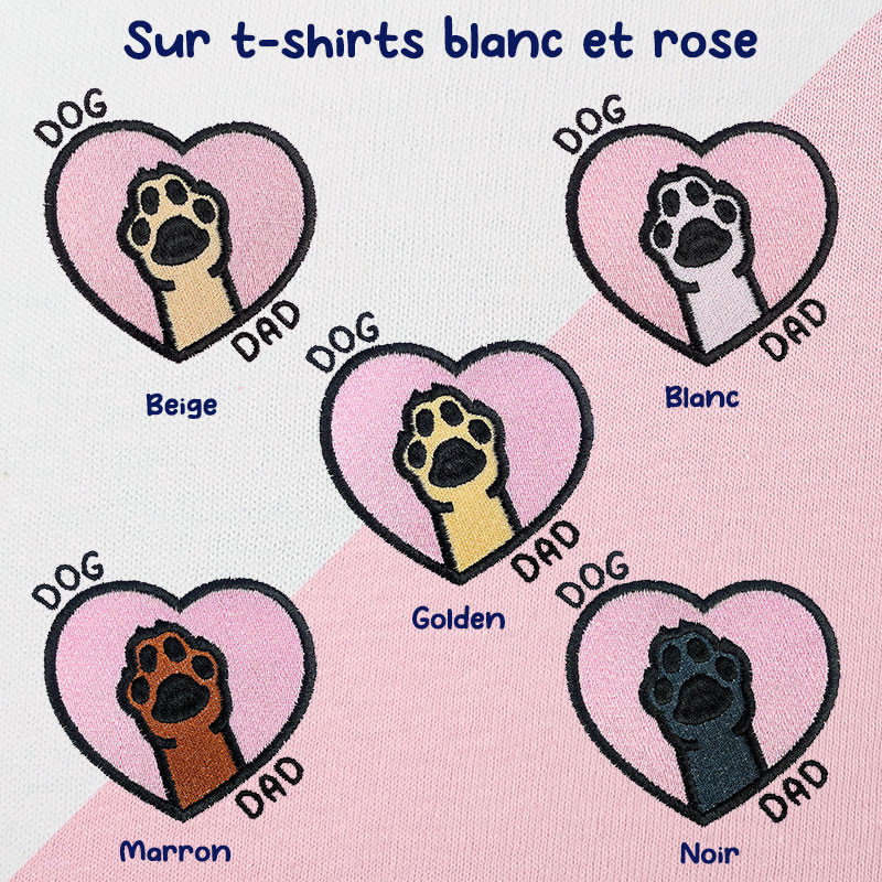 T-shirt brodé oversize personnalisable - DOG DAD - unisexe 🐶🦴