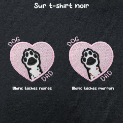 T-shirt brodé oversize personnalisable - DOG DAD - unisexe 🐶🦴