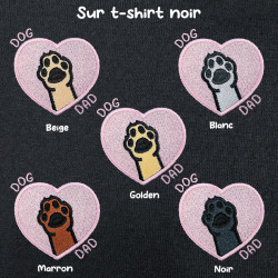 T-shirt brodé oversize personnalisable - DOG DAD - unisexe 🐶🦴