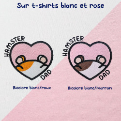 T-shirt brodé oversize personnalisable - HAMSTER DAD - unisexe 🐹🍎
