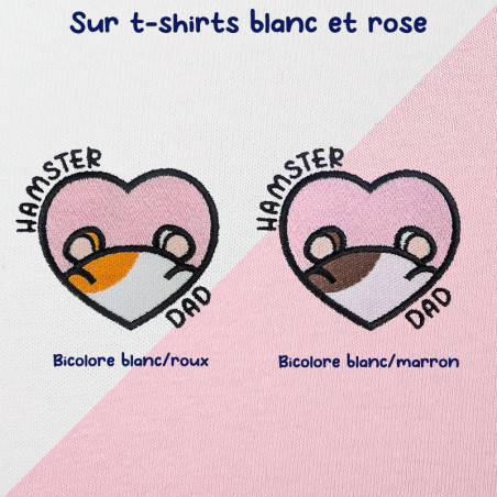 T-shirt brodé oversize personnalisable - HAMSTER DAD - unisexe 🐹🍎