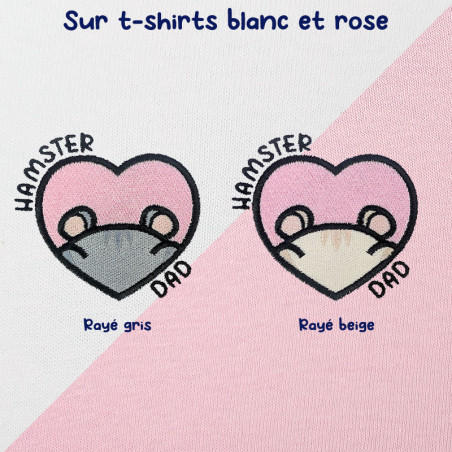 T-shirt brodé oversize personnalisable - HAMSTER DAD - unisexe 🐹🍎
