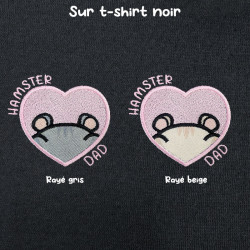 T-shirt brodé oversize personnalisable - HAMSTER DAD - unisexe 🐹🍎