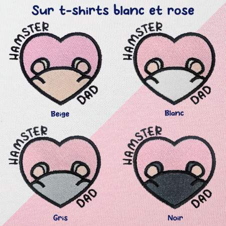 T-shirt brodé oversize personnalisable - HAMSTER DAD - unisexe 🐹🍎