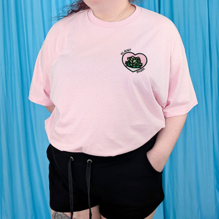 T-shirt brodé oversize personnalisable - PLANT MOM - unisexe 🪴☀️
